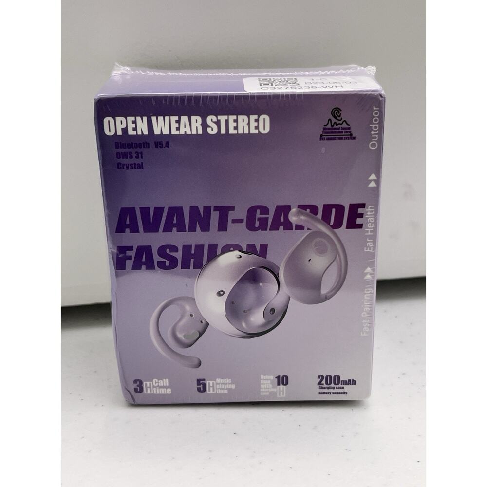 Avant Garde Bluetooth V5.4 Earbuds Model OWS 31 - White - New Sealed